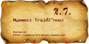 Nyemecz Trajánusz névjegykártya